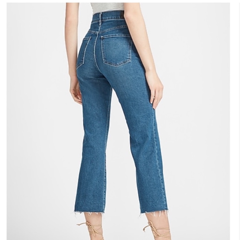 EXPRESS Cropped Flare High Rise Jean